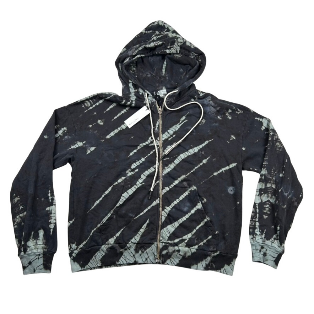 Michael Stars Hoodie Womens XL Full Zip Naomi Double Dye Midnight Blue Black